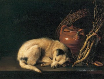 Chien Golden Age Gerrit Dou Peinture à l'huile